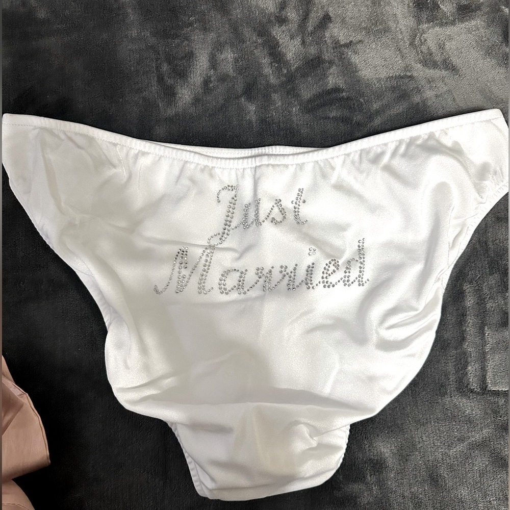 Just Married Bikini Bottoms - NEW
